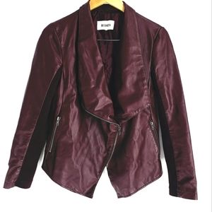 BB Dakota moto jacket vegan leather burgundy